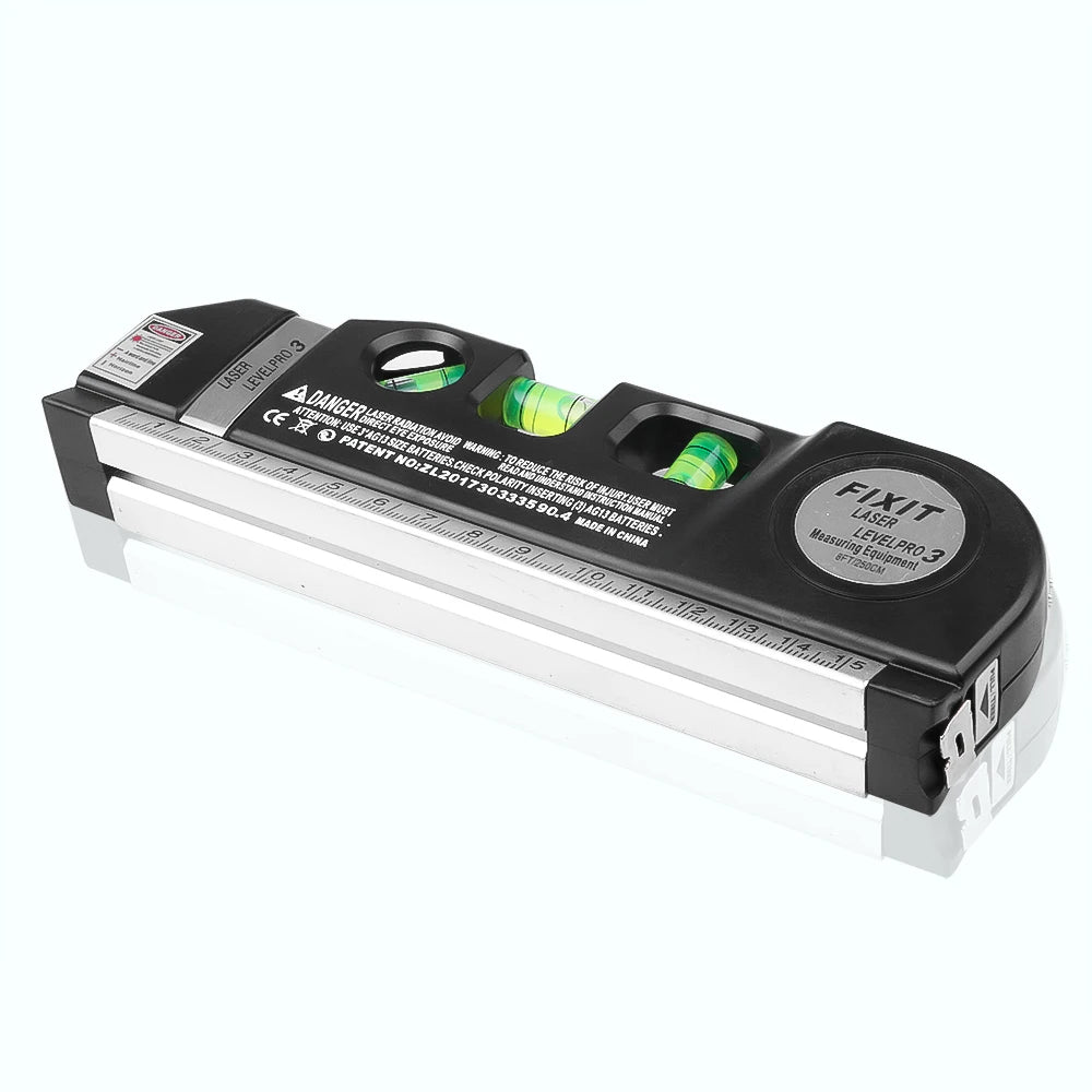 Multipurpose Level Laser Horizon Vertical Measure Tape Horizontal Ruler 4 in 1 Infrared Laser Level Cross Line Laser Tape