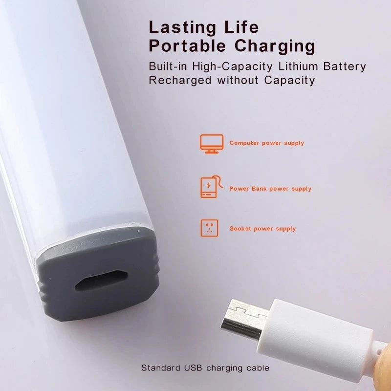 LED Cabinet Light 15/21/30CM Kitchen Wireless Dimming USB Rechargeable Motion/Hand-Sweep Sensor Bedroom Wardrobe Night Lamp