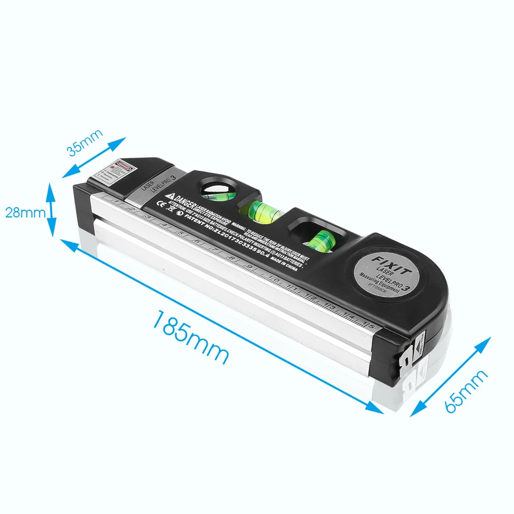 Multipurpose Level Laser Horizon Vertical Measure Tape Horizontal Ruler 4 in 1 Infrared Laser Level Cross Line Laser Tape