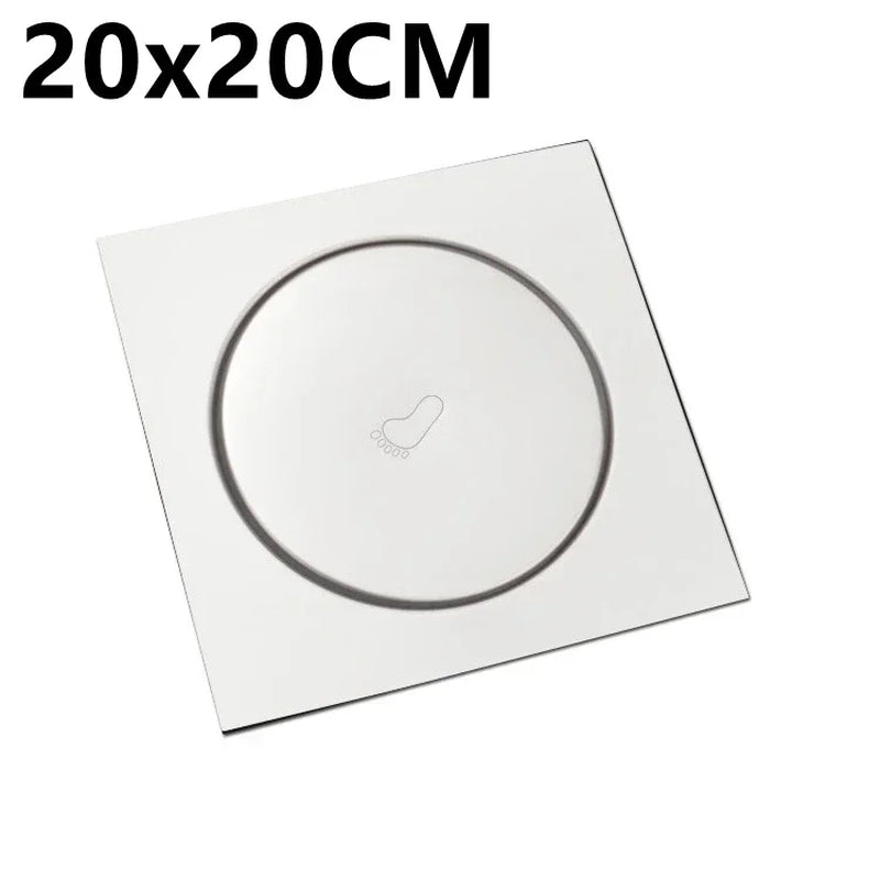 Pop up Foot Floor Drain Stainless Steel Anti-Odor Bath Drains Deodorization Square and round Black Pedal Type Floor Drain