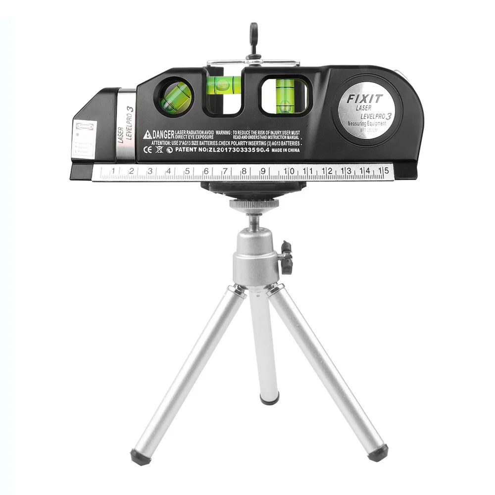 Multipurpose Level Laser Horizon Vertical Measure Tape Horizontal Ruler 4 in 1 Infrared Laser Level Cross Line Laser Tape