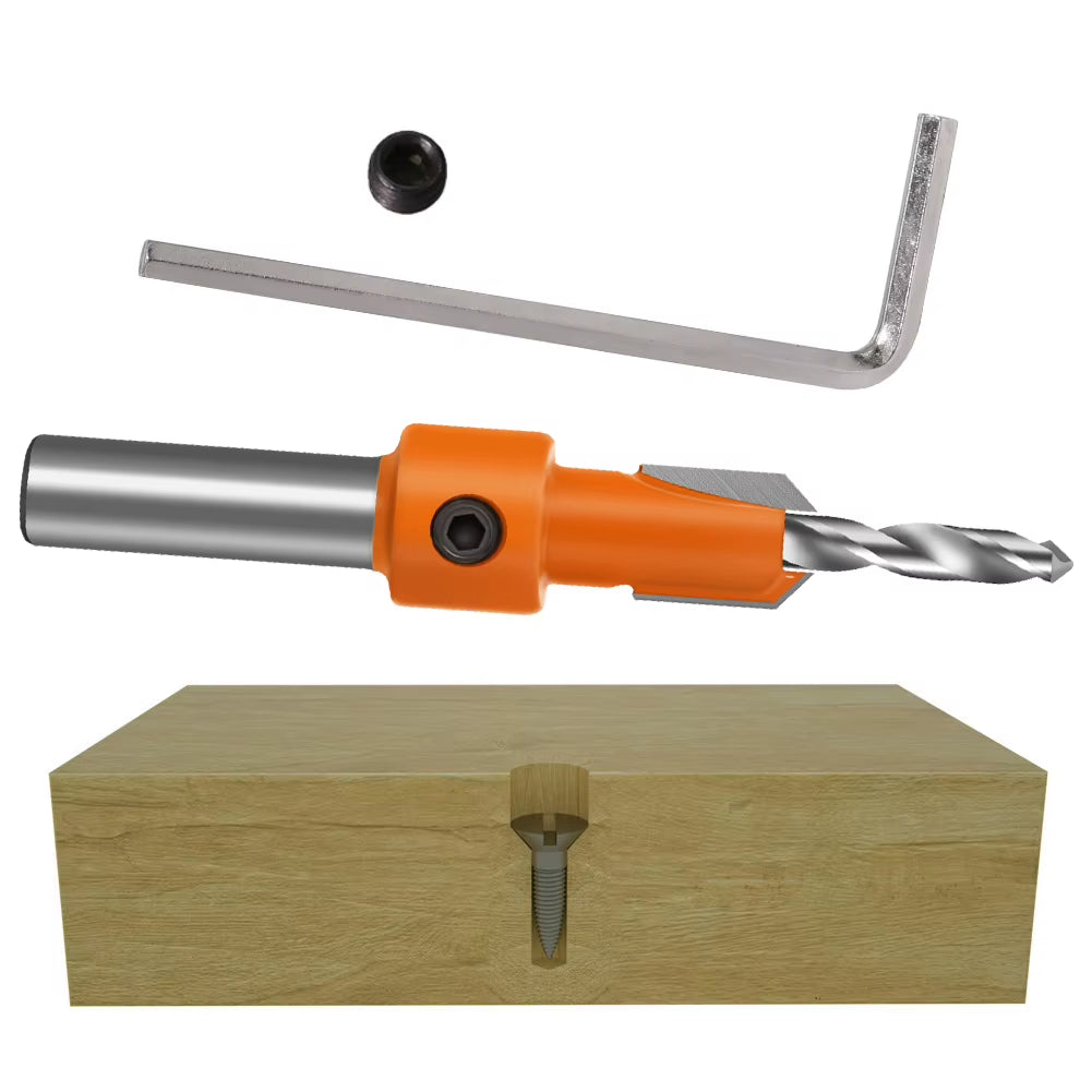 8Mm Shank HSS Woodworking Countersink Router Bit Set Screw Extractor Remon Demolition for Wood Milling Cutter