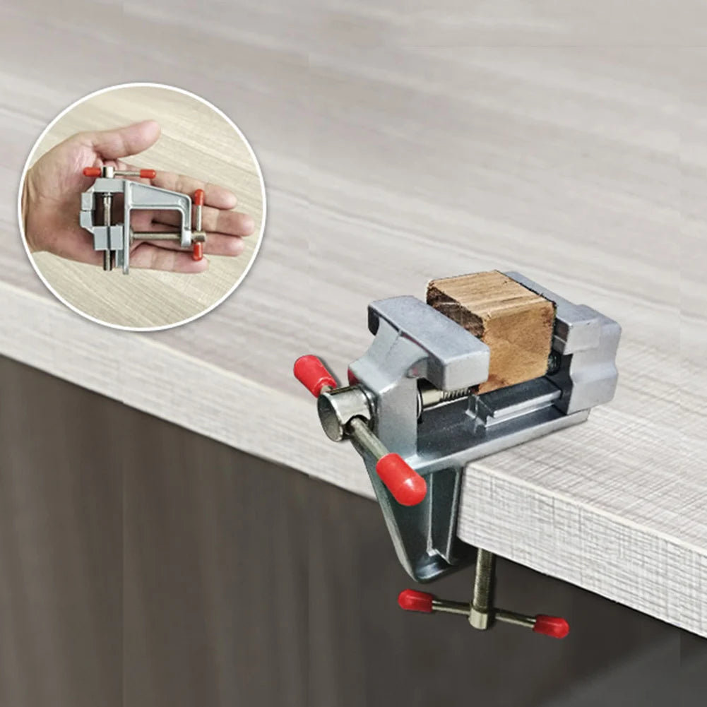 Muliti-Funcational Bench Vise Mini Rotating Tables Screws Vise Bench Clamp Screws Vise for DIY Crafts Mold Fixed Repair Tool WWO